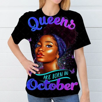 Kvinder 2020 T-shirts Queens Kvinder 3d-Sommer-Shirt til Damer, Dame T-shirts Top T Grafiske Sorte Piger 3d Kvindelige Tee T-Shirt Mujer