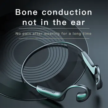 Bluetooth-5.0 G100 Hi-tech Trådløse Hovedtelefoner Bone Conduction Øretelefon Udendørs Sport Headset med Mikrofon Håndfri Headsets