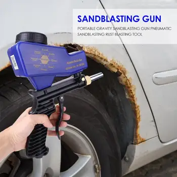Bærbare Mini Håndholdte Pneumatiske Anti-rust Sand Beskyttelse Sand Tyngdekraften Sandblæsning Pistol Mini Luft Sand Værktøjer