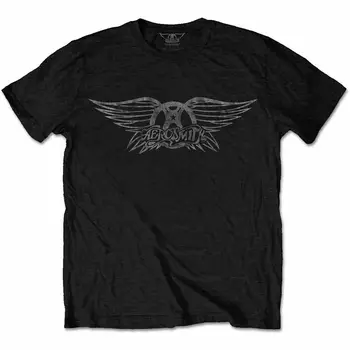Officielle Aerosmith-T-Shirt Logo Vintage Sort Herre Classic-Rock-Metal-Tee Unisex