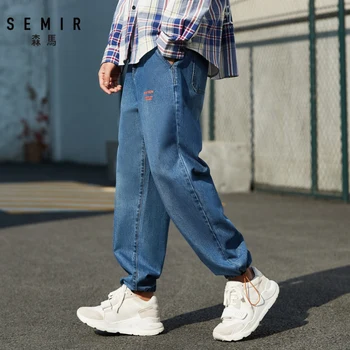 SEMIR 2020 spring nye denim bukser til mænd 2020 niende løs bred ben beskåret bukser unge Hong Kong style koreanske tendens