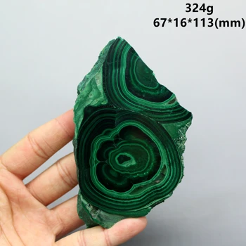 STOR! Naturlig grøn malakit poleret mineral prøven skive rå sten kvarts Sten og krystaller, Healing krystal