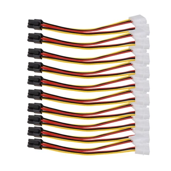 10stk 4 Pin Molex til PCI-E 6-Pin PCI Express Strøm Konverter Adapter Kabel Stik til Strømforsyning af Høj Kvalitet, Fremme af Nye