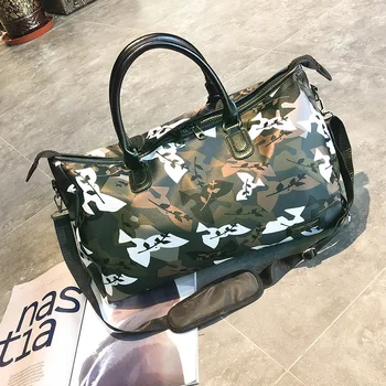 Kvinder Rejsetasker Mode Nylon Store Camouflage Mænd Taske Foldning Tur Bag Stor Kapacitet Bagage Rejse Duffle Skulder Tasker