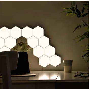 Oeny LED Nat Lys Touch Sensor Magnetiske Modulære Følsomme væglampe Sekskant Lys Kreative Home Decor Farve Nat Lampe