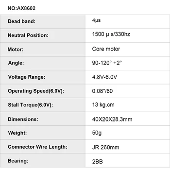 INJORA 1STK AX8602 Metal Gear 13KG Drejningsmoment Digital Core Servo til On-Road-RC Touring Car Drift Bil RC Fly Model