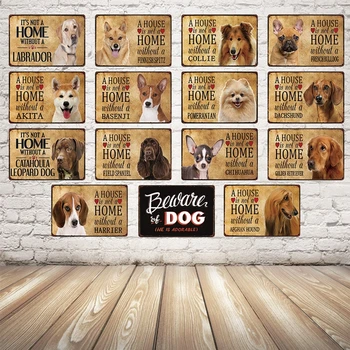 [ Kelly66 ] Hunde Hjem, Uden at Den franske Bulldog Metal Sign Tin Plakat Hjem Indretning Bar Væg Kunst Maleri 20*30 CM y-2133