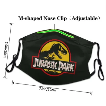 2020 Nye Jurassic Verden Munden Maske Vasket Genbruges Pm 2.5 Montør Gotiske Børn Maske Jurassic Park Tilpasset Kvinder/mænd Maske Munden