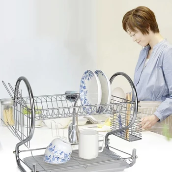 Kitchen Dinnerware Organizer Portable Drying Dish Drainer Drying Rack Holder Plates Cup Tableware Bowl Shelf Basket Holder tools