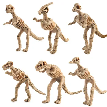 12pcs/masse Starz DIY 3D Træ-Dyr Dinosaur Skelet Puslespil Legetøj T-rex Model Kits Børn Gaver til Børn