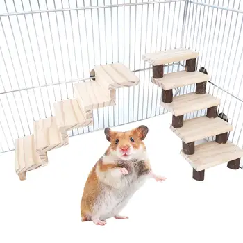 Søde Hamster Stigen Øvelse Spil Trapper Pet Legetøj Træ Stige Lille Kæledyr Trappe Toy Små Dyr I Bur Tilbehør Pet Produkt