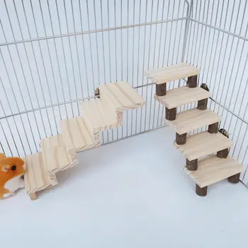 Søde Hamster Stigen Øvelse Spil Trapper Pet Legetøj Træ Stige Lille Kæledyr Trappe Toy Små Dyr I Bur Tilbehør Pet Produkt