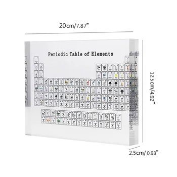 Akryl Periodiske Tabel lystavle Desktop Periodiske system over Kemiske Grundstoffer Plade Ornamenter Børn lærer på en Skole Dag