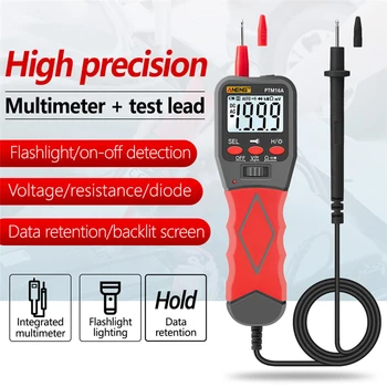 PTM16A Digital Pen Meter Multimeter Auto Række AC/DC Spænding, Strøm Tester Intelligent Tester LED Display Måling