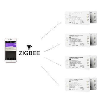 1-6stk Gledopto Zigbee 3.0 2ID Smart Home RGBW Skifte DC12-24V LED Strip Remote Controller Lysdæmper Arbejde med Homekit Alexa ECHO