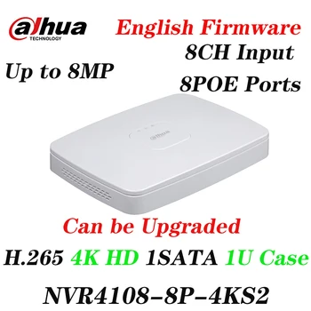 Dahua NVR4108-8P-4KS2 DH mini Video-Optager 8CH Smart 1U 8PoE port 4K&H. 265 Op til 8MP Beslutning Antal 80Mbps