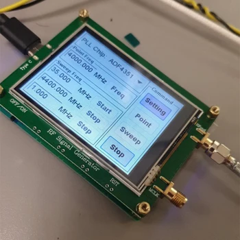 35-4400M ADF4351 RF-Signal Signal Generator Wave / Punkt Frekvens Tryk på Sn LCD-Display Kontrol