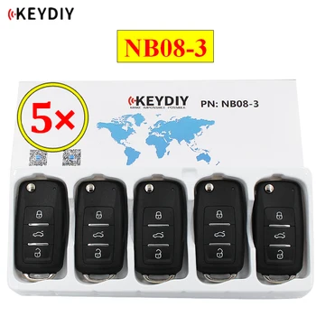 5PCS/MASSE KEYDIY 3-Knap Multi-funktionelle Fjernbetjening NB08-3 NB-Serien Universal til KD900 URG200 KD-X2 alle funktioner i en