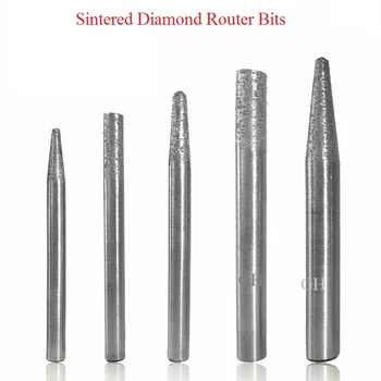 Sintret Diamant Router Bits til Granit Sten Flad Bund Endmill CNC Sten Udskæring Magt Gravering Værktøj-Fræsere