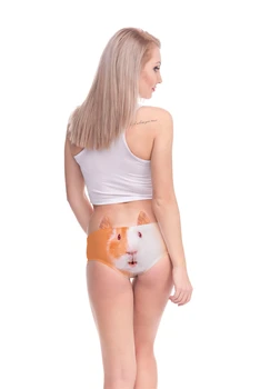 Orange marsvin 3D Søde Print Ører Kvinder Undertøj Interessant Trusser For Dame Hot Sexede Kvindelige Undertøj Stropper Trusser