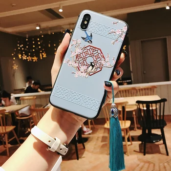 3D Prægede Rose Skønhed Kvast Telefonen Tilfælde fo Samsung Galaxy S10e S8 S9 S10 S20 Ultra Plus Note 8 9 10 Plus Soft Back Cover