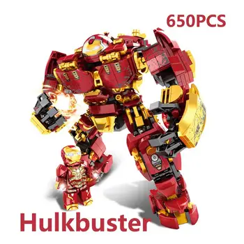 Marvel byggesten Mursten Iron man Hulkbuster krigsmaskine Super Heroes Avengers Infinity Krig børn Børn Legetøj Gaver Kits