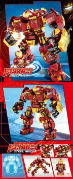 Marvel byggesten Mursten Iron man Hulkbuster krigsmaskine Super Heroes Avengers Infinity Krig børn Børn Legetøj Gaver Kits