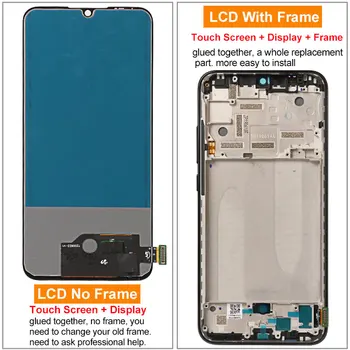 AAA+ Display For Xiaomi Mi A3 LCD-Display Digitizer Udskiftning Touch Screen For Mi A3 CC9E M1906F9SH M1906F9SI Vise Montage