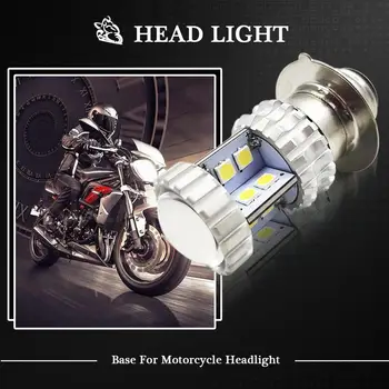 2stk 10-30V AC P15D H6M 6000K Motorcykel Forlygte Super Lyse 3030 20smd High/Low LED Scooter lampe Tilbehør Moto KØRELYS
