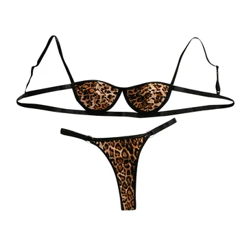 Kvinder Leopard Print Push-up Badedragt Svømning Badetøj Sex Undertøj Sæt Kvinder Tøj til Kvinder er Sexet Undertøj Kvinder Tøj