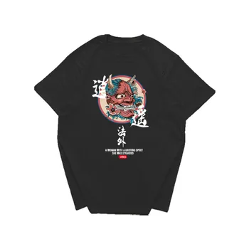 Japansk Harajuku Streetwear, Urban Stil Kortærmet T-Shirts Hip Hop Casual Bomuld Junji Ito Mænd Oversize Animationsfilm T-Shirts 2019