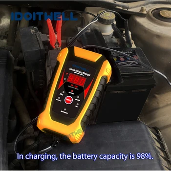 Universal 6V og 12V bly / syre-batteri oplader 6A Puls Reparation Bly-Syre Batteri oplader Automatisk Motorcykel Bil batteri oplader