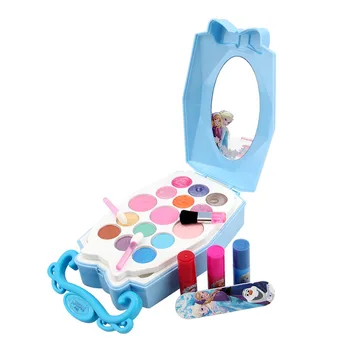 Disney-22Pcs Ice Princess Makeup Box Legetøj Sæt Mini-Bærbare Play House Kosmetik Værktøj, Legetøj til Børn Piger Julegave