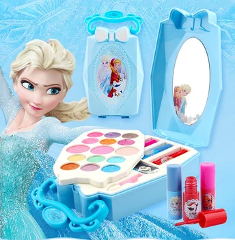 Disney-22Pcs Ice Princess Makeup Box Legetøj Sæt Mini-Bærbare Play House Kosmetik Værktøj, Legetøj til Børn Piger Julegave