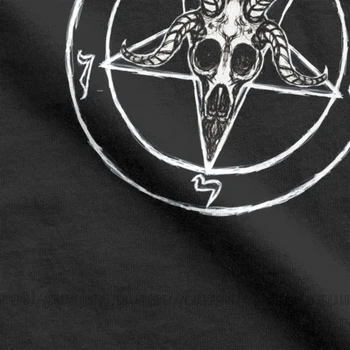 Mænds Baphomet Pentagram T-Shirts Okkulte Pentagram Ged Kraniet Bomuld Toppe Fun Kort Ærme Crewneck t-Shirts Nye Ankomst T-Shirt