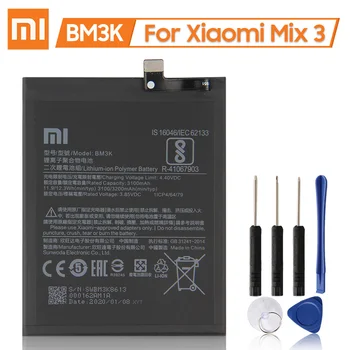 XaioMi Nyt Originalt Batteri BM3K for Xiaomi Mi Mix 3 Mix3 Autentisk Telefonens Batteri 3200mAh