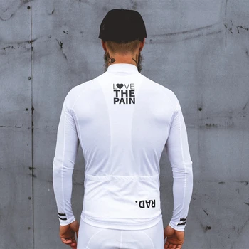 Elsker Den Smerte, hvid Trøje, der passer USA ciclismo team tøj 2020 mænd shirt med Lange ærmer bib shorts road bike tri dragt MTB
