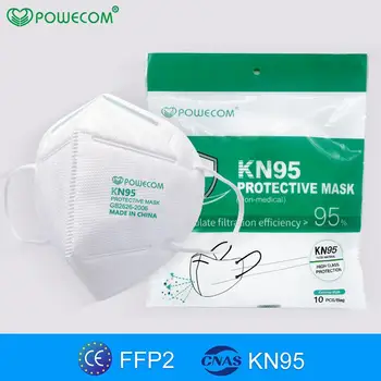 Kn95 maske 95% filtrerende åndedrætsværn med CE-ffp2 beskyttende masker genanvendelige ansigtsmaske hygiejnisk filter støvmasker disponibel munden maske