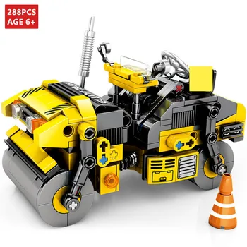 288Pcs Technic vejtromle Lastbil Model byggesten Sæt City DIY Engineering Mursten Pædagogisk Legetøj for Børn