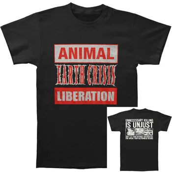 Jorden Krise Mænd ' S Animal Liberation T-Shirt Sort