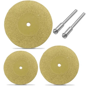 10stk/set 22/25/30/40/50mm Diamond savklinge Mini Dremel Opskæring Disc Hjul med 2stk plejlstang for Dremel Bore For Rotary