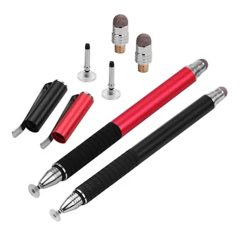 2-i-1 Præcision Stylus Pen med Clips og Ledende Hoved, og Disc Tip Universal Touchscreen Pen til Alle Kapacitive Touchscreens