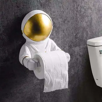 Det ydre Rum Astronaut Køkkenrulle Roll Holder og Dispenser Rør Toilet Rack Toilet Væggen Hængende Væv Nordiske Ornament