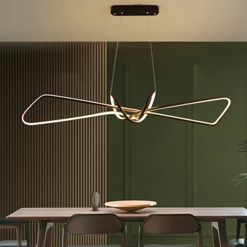 Sort&Guld Moderne LED Pendel Til Stue Spisestue Køkken Loft Monteret Lampe Led Pendel pendel Hjem