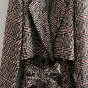 Kvindelige Trench Coat For kvindens Regnjakke Tøj Mønstrede Vestlige Stil, Høj Kvalitet Windcheaters Elegante Silm Casual, Klassisk
