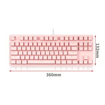 Mekaniske Tastatur Pink Gaming Keyboard USB-Kablet Tastatur Mekanisk Gaming Tastatur 87-Nøgle Spillere Tastatur