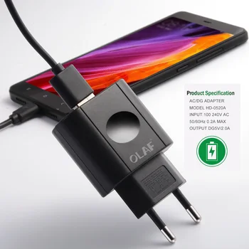 OLAF EU Stik USB Oplader 2A Hurtig Opladning Væg Adapter Til Xiaomi Redmi Bemærk, 4X 5 Universal Mobiltelefon Opladere Til Samsung J7