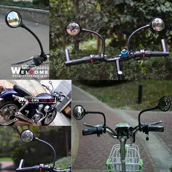Cykel-Rear View Mirror, Fleksibel Sikkerhed Runde MTB Cykel Styr Venstre/Højre Spejl Udskiftning