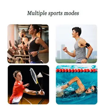 Fuld Touch IP68 Vandtæt Smart Ur Mænd Fitness Tracker 1,3 Tommer TFT ure Sports Mode Armbånd Til Android, iOS + gaveæske