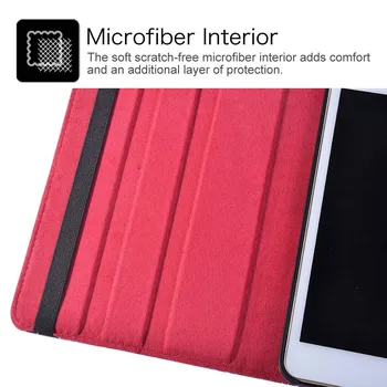 2020 Nye 360 Graders Roterende Læder Cover Case til Apple Ipad Mini 4/5 7,9 Tommer ridsefast Sammenklappelig Tablet Tilfælde + Pen